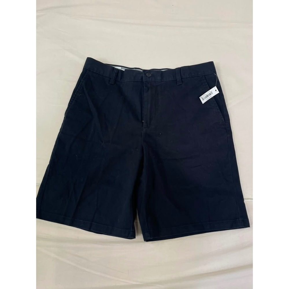 Amazon Essentials Mens Classic-Fit 9" Chino Shorts Navy Blue Size 32W NEW